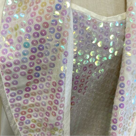 Vintage 90s JR Nites crepe evening/formal sequin romper/blazer set small-medium - Picture 2 of 14